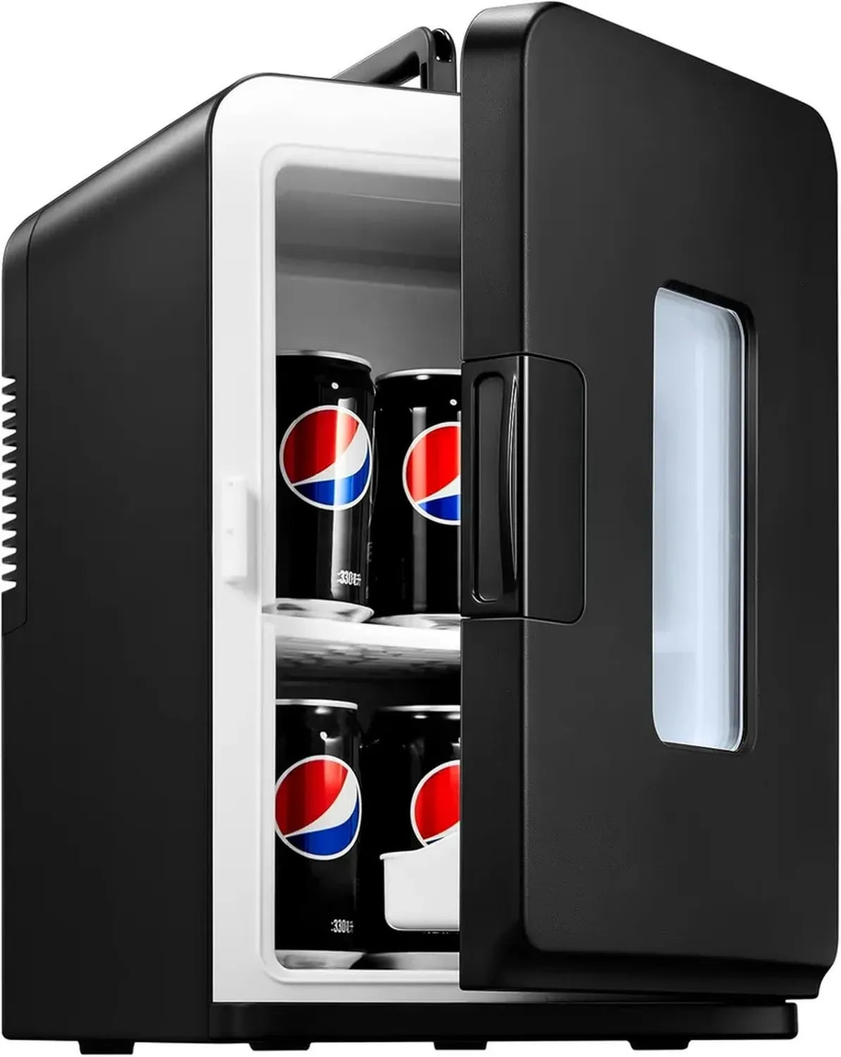 NORTHCLAN Kompakter 15L Kühlschrank für Auto und Zuhause, Tragbar mit Kühl- und Heizfunktion, Ideal für Getränke, Kosmetik und Snacks, Schwarz