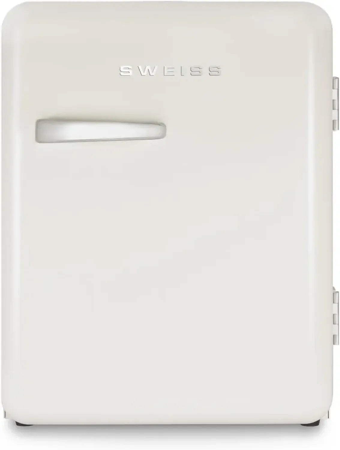 Retro Mini-Kühlschrank 31L, Geräuscharm, Einstellbare Temperatur 6-15°C, Ideal für Schlafzimmer & Büro, Beige