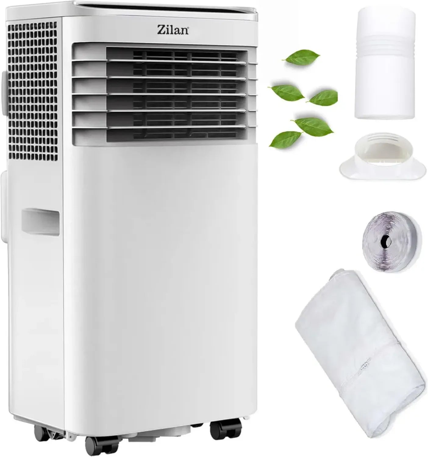 Zilan 9000 BTU 3-in-1 Mobile Klimaanlage für Räume bis 50 m², mit Abluftschlauch, Schlafmodus & Fernbedienung