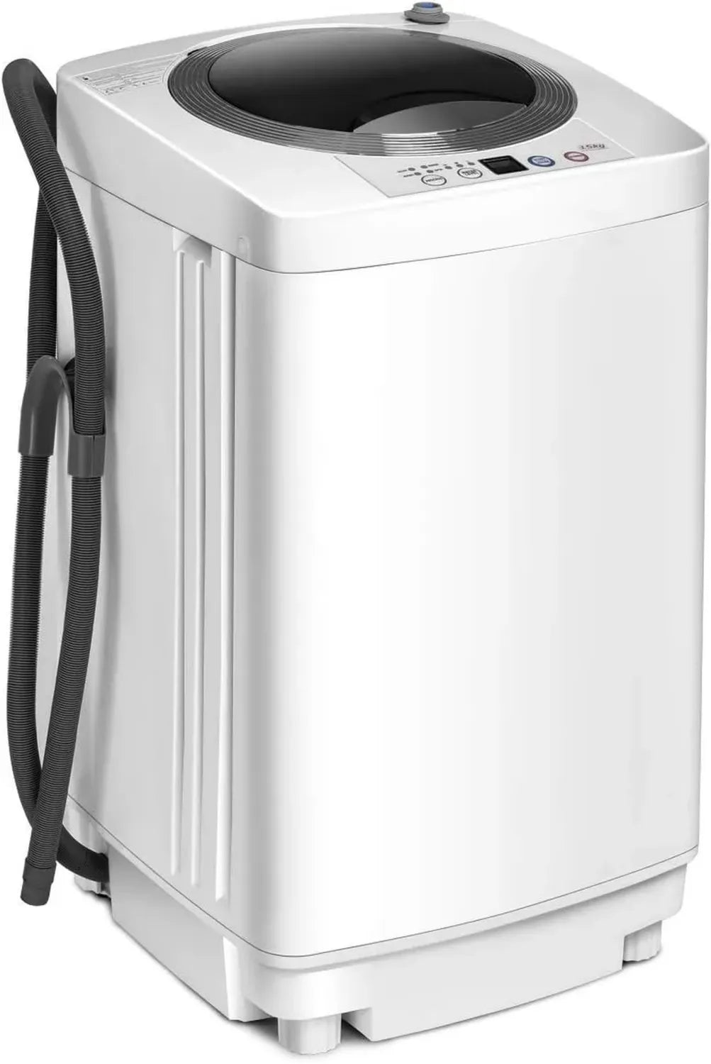 Kompakte Waschmaschine 3,5 kg, Mini-Vollautomat mit 6 Programmen, ideal für Wohnung und Camping