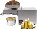 Elektrische Ölpresse mit Temperaturkontrolle, ideal für kaltgepresstes und heißgepresstes Öl aus Leinsamen, Erdnüssen, Rizinus, Hanf, Perilla, Raps und Sesam mit LCD-Display