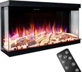 Elektrischer Kamin GLOW FIRE 3D-LED mit Heizung und Fernbedienung, 1.500 W, Schwarz