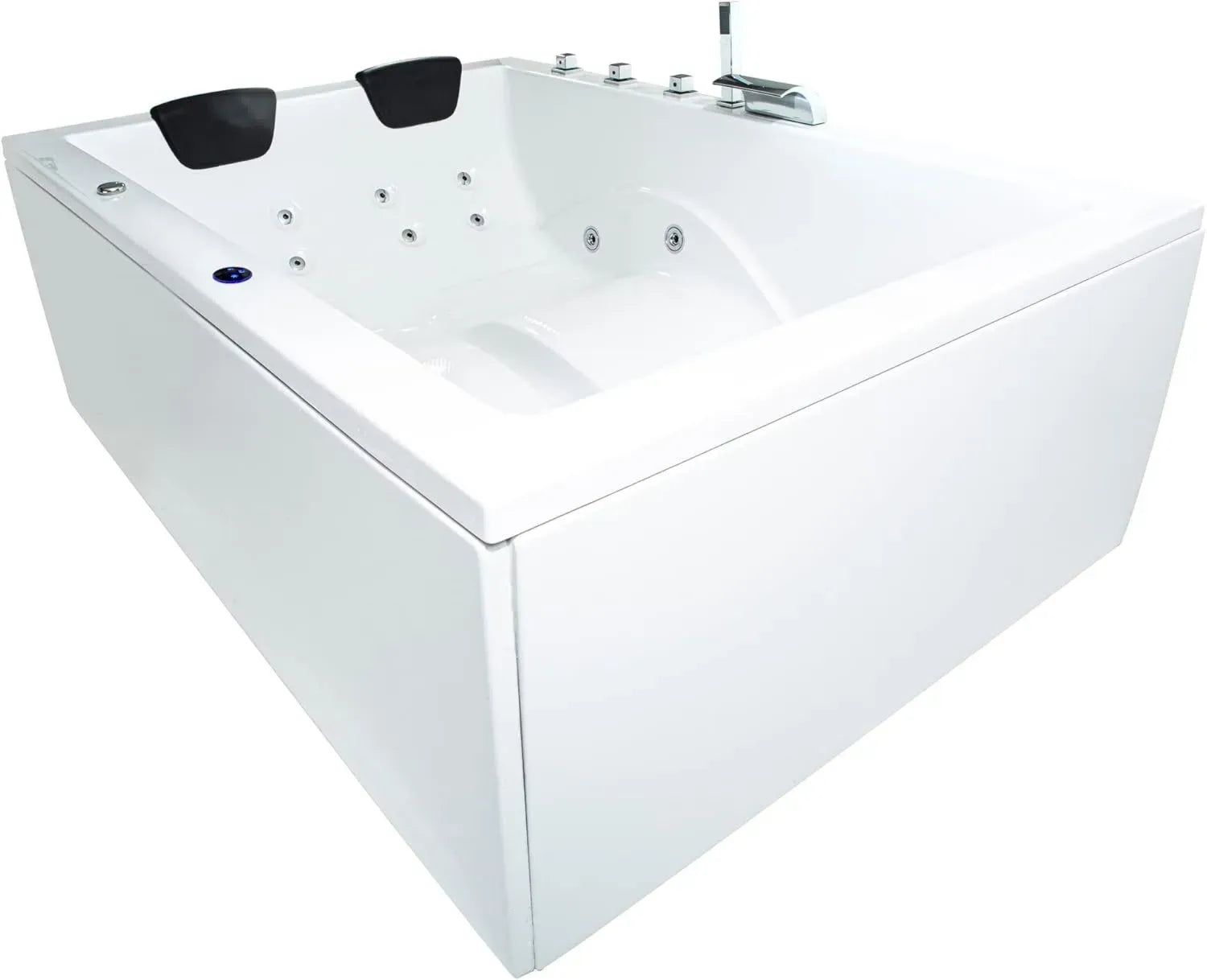 Luxuriöse Whirlpool-Badewanne für Zwei mit LED-Beleuchtung und Wassermassage