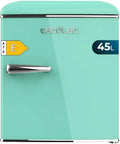 Retro-Minikühlschrank Bolero 45L Grün - Energieklasse E, mit Eisfach und Chromgriff