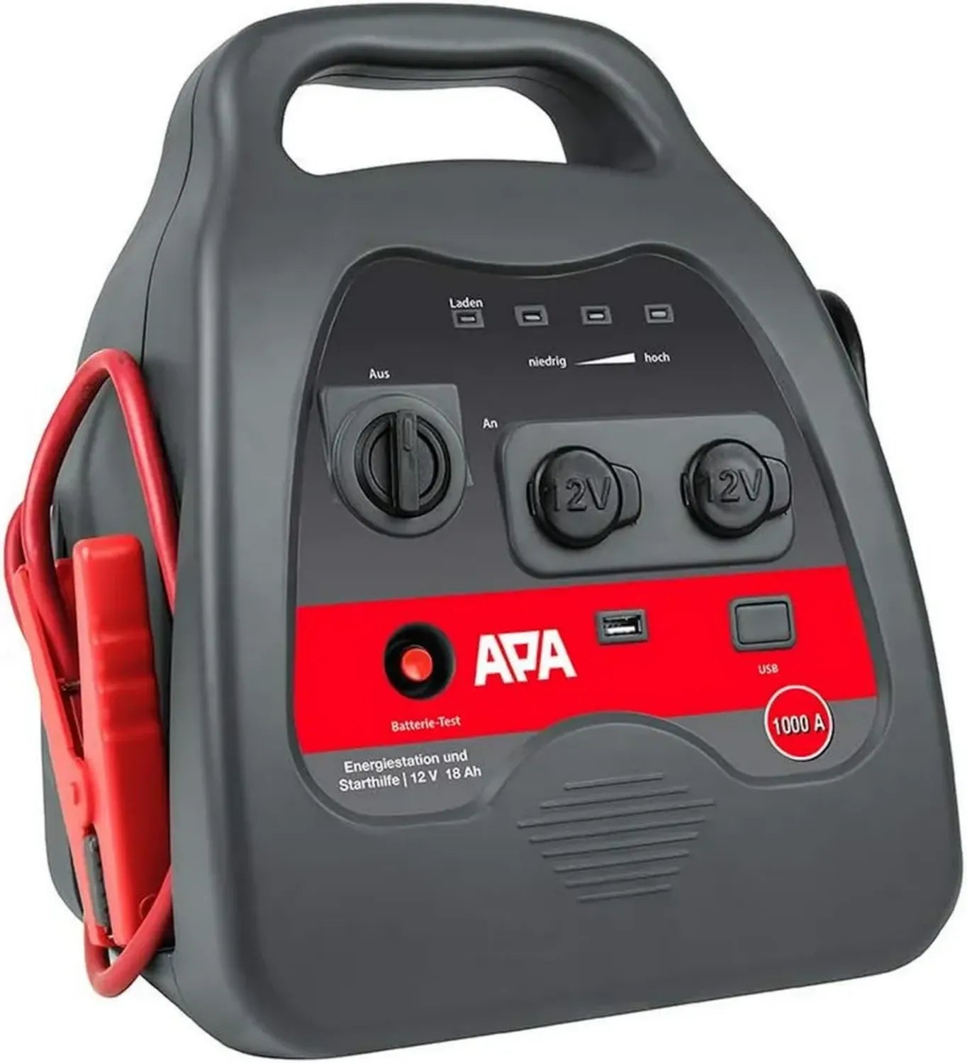 APA Starthilfe Power Pack Bully SMART 12V 1000A, isolierte Polklemmen