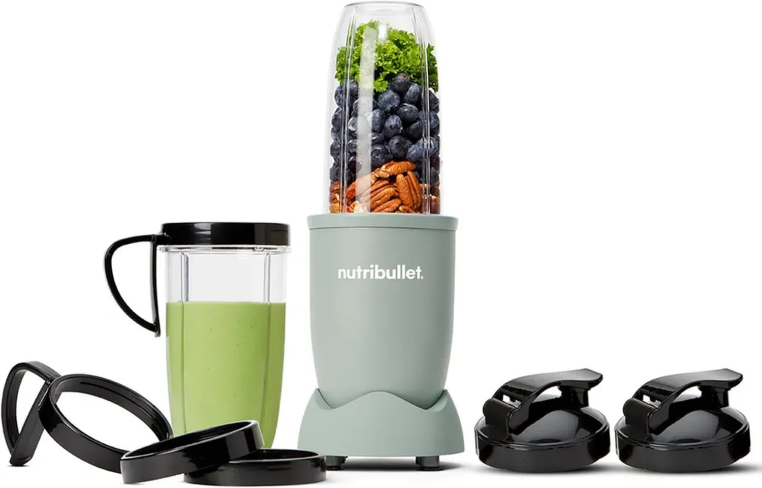 Nutribullet Pro 900 Hochleistungsmixer, 900W, Matt Jade, inklusive 900ml & 710ml Becher