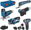 Bosch Professional 12V System Set: Bohrschrauber & Multi-Tool Kit mit Zubehör und Akkus