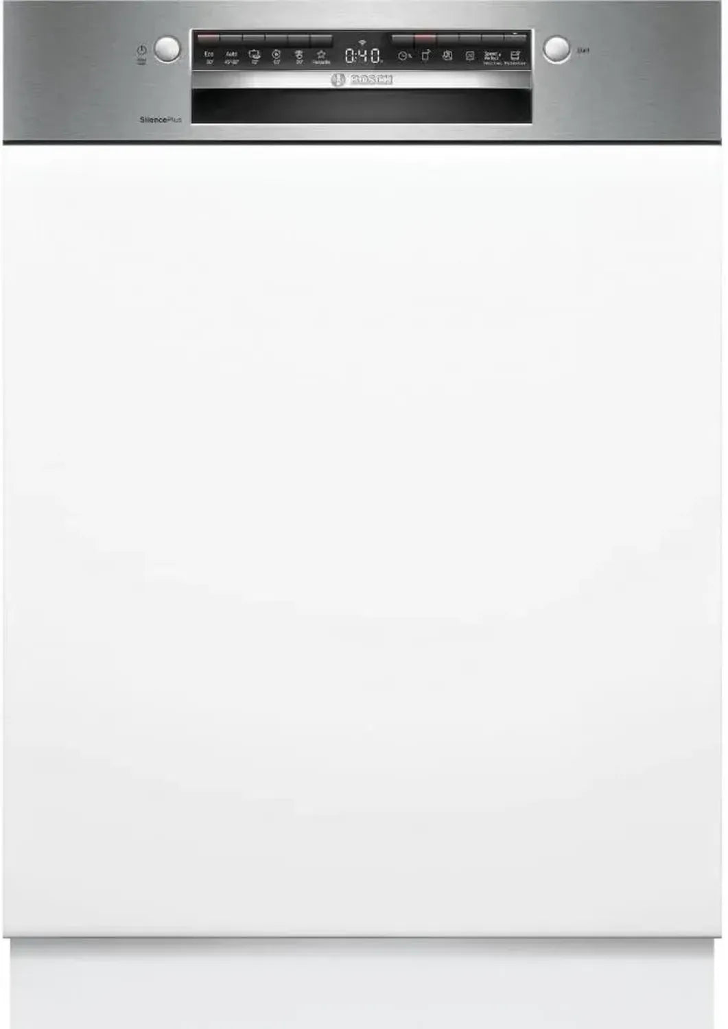 Bosch SMI4ECS24E Serie 4 Teilintegrierter Geschirrspüler, 60 cm, Bestecksystem, Effizientes Trocknen, Flex Körbe, VarioSchublade, Leise und Anpassbar