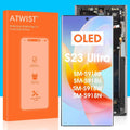 Ersatz OLED Display für Samsung Galaxy S23 Ultra 5G mit Touchscreen und Rahmen, Schwarz