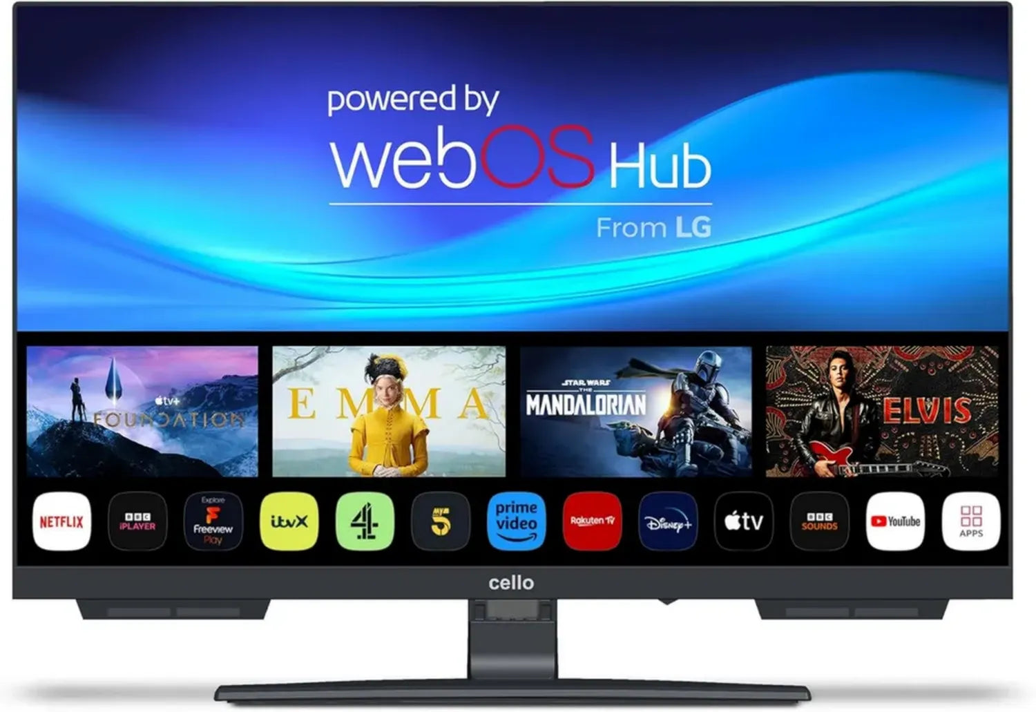 Cello 22 Zoll Smart-TV ohne Rahmen mit LG WebOS und Bluetooth