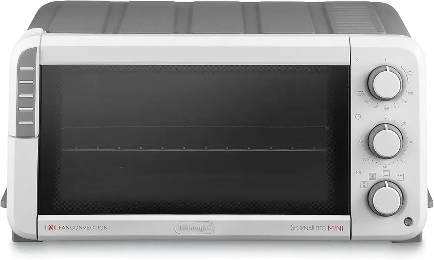 DELONGHI Mini-Backofen EO12512.WG, 1400 W, 12 L, Weiß/Schwarz