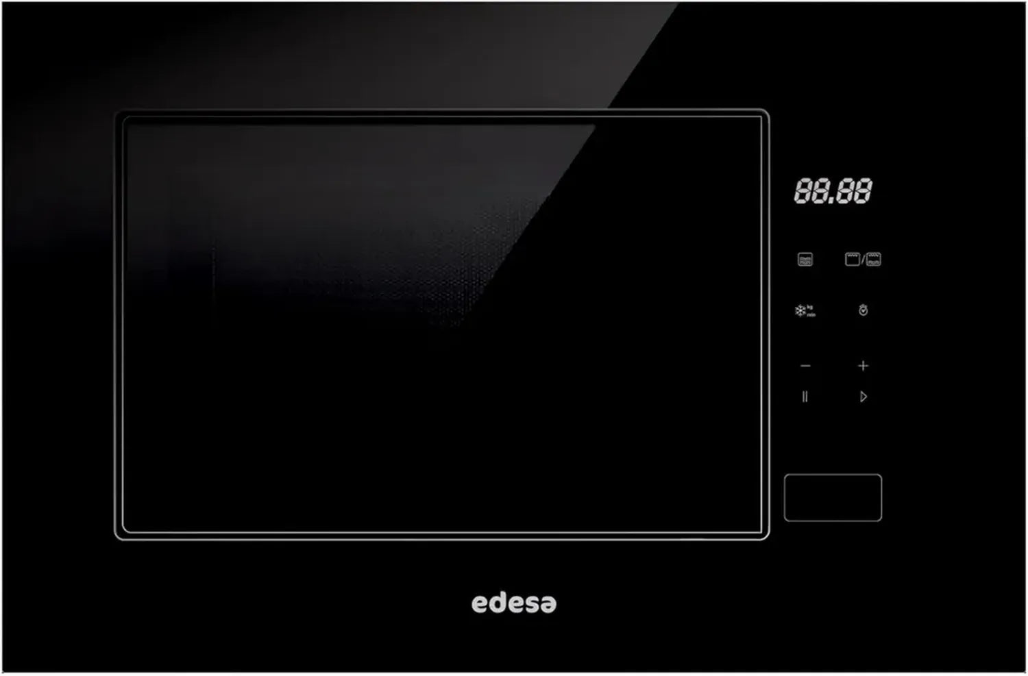 EDESA Einbau-Mikrowelle, 20L, 800W Grill, Schwarz