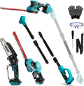 Hochentaster und Heckenschere 4-in-1 Set für Makita 18V – Teleskop-Kettensäge, Mini 6 Zoll, ohne Akkus, Arbeitshöhe bis 4,5m