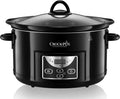 Crockpot Slow Cooker 4,7 l mit Timer, Für 5 Personen, Schwarz